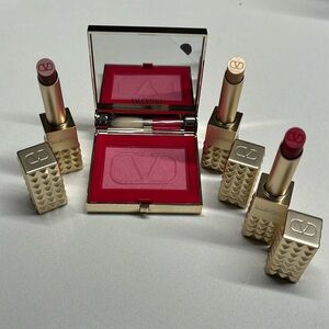 Valentino blush + lipsticks